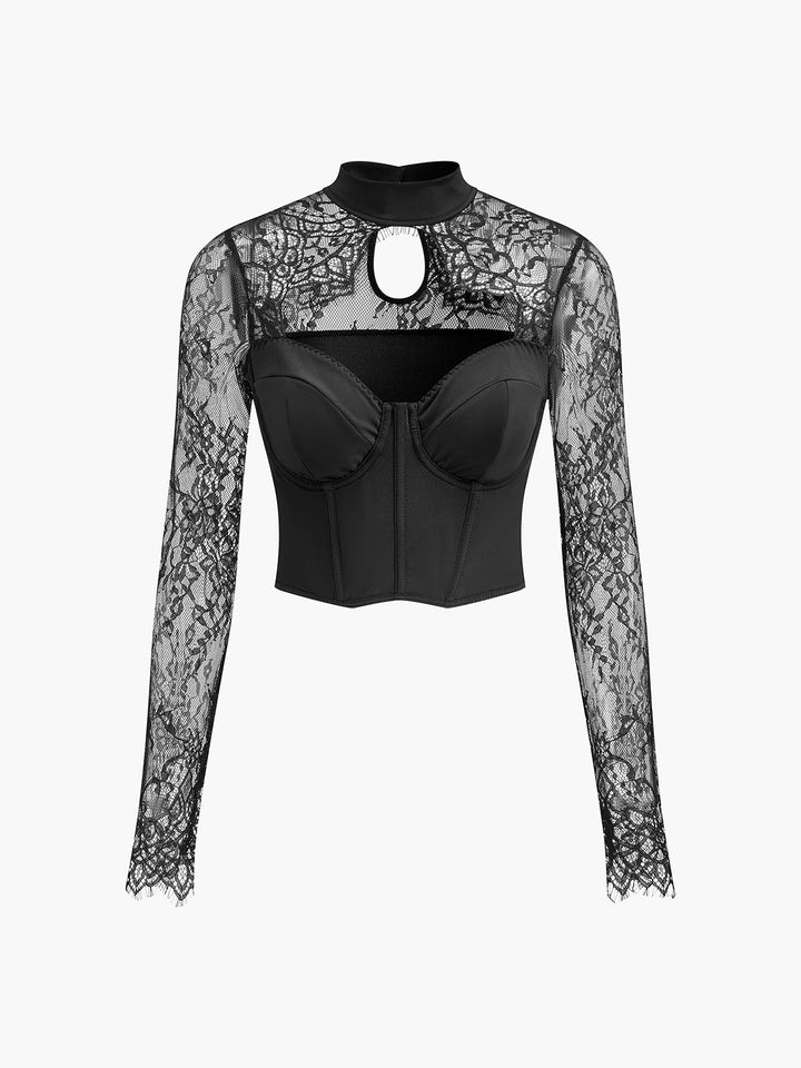 Meau – Cutout Durchsichtiges T-Shirt