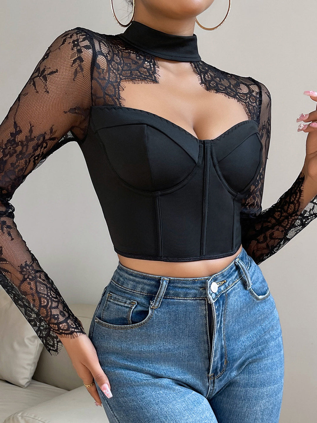 Meau – Cutout Durchsichtiges T-Shirt