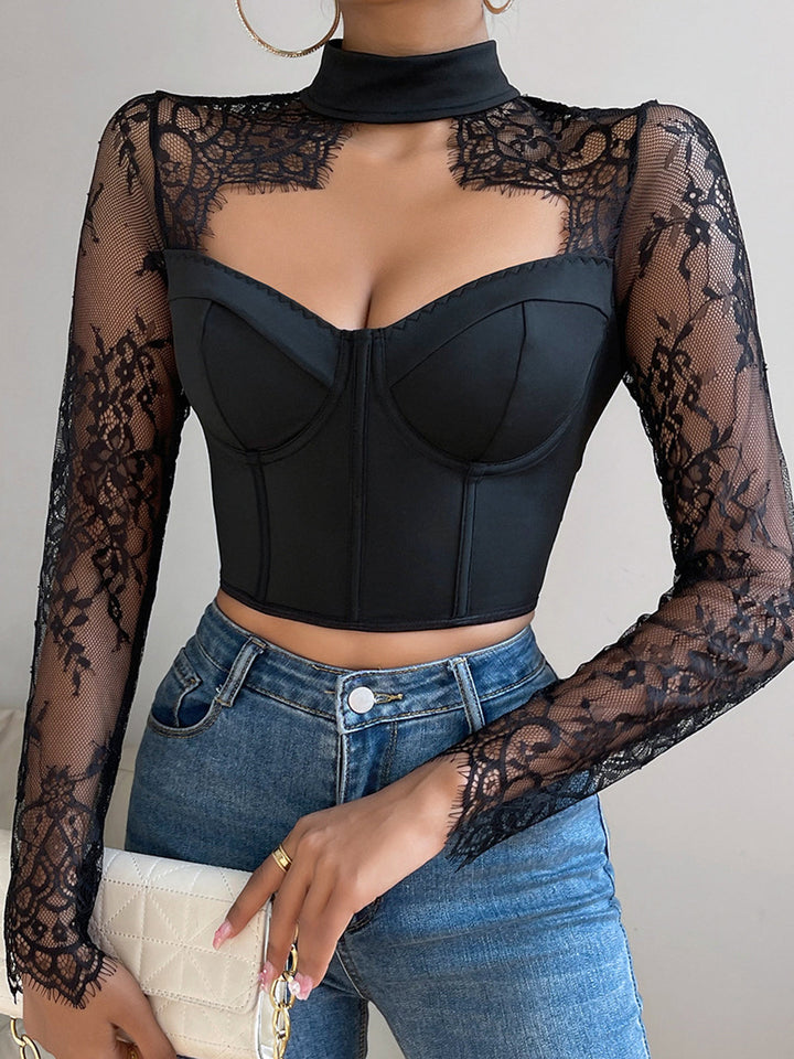 Meau – Cutout Durchsichtiges T-Shirt