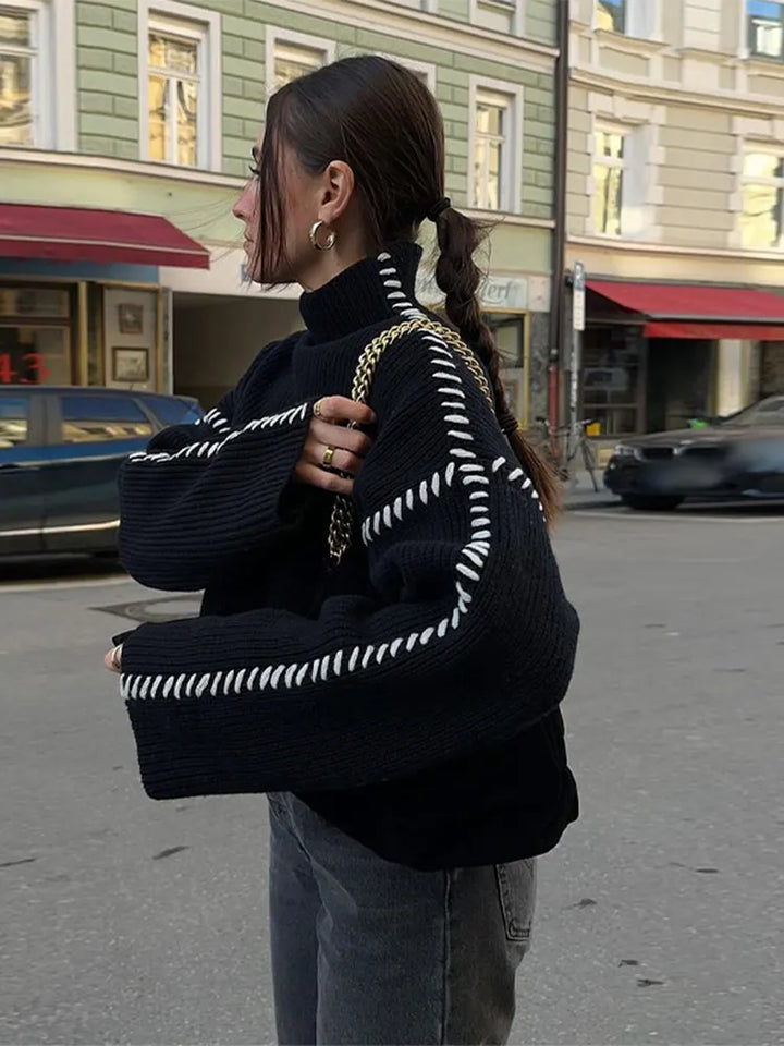 Vivian - Rollkragenpullover mit Steppung