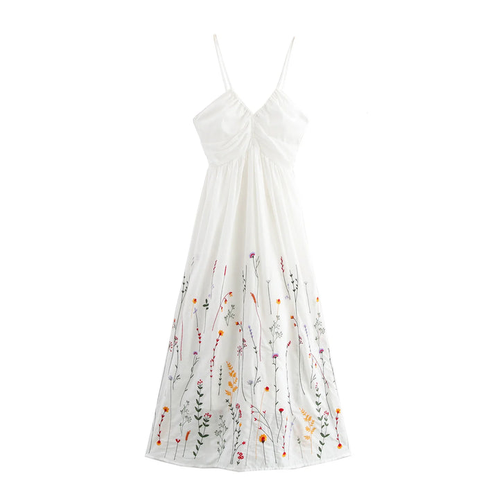 Florencia – Elegantes Weißes Blumenkleid