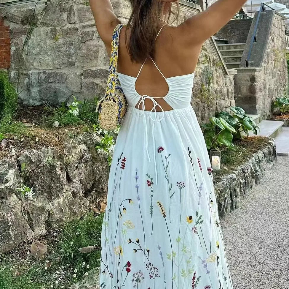 Florencia – Elegantes Weißes Blumenkleid