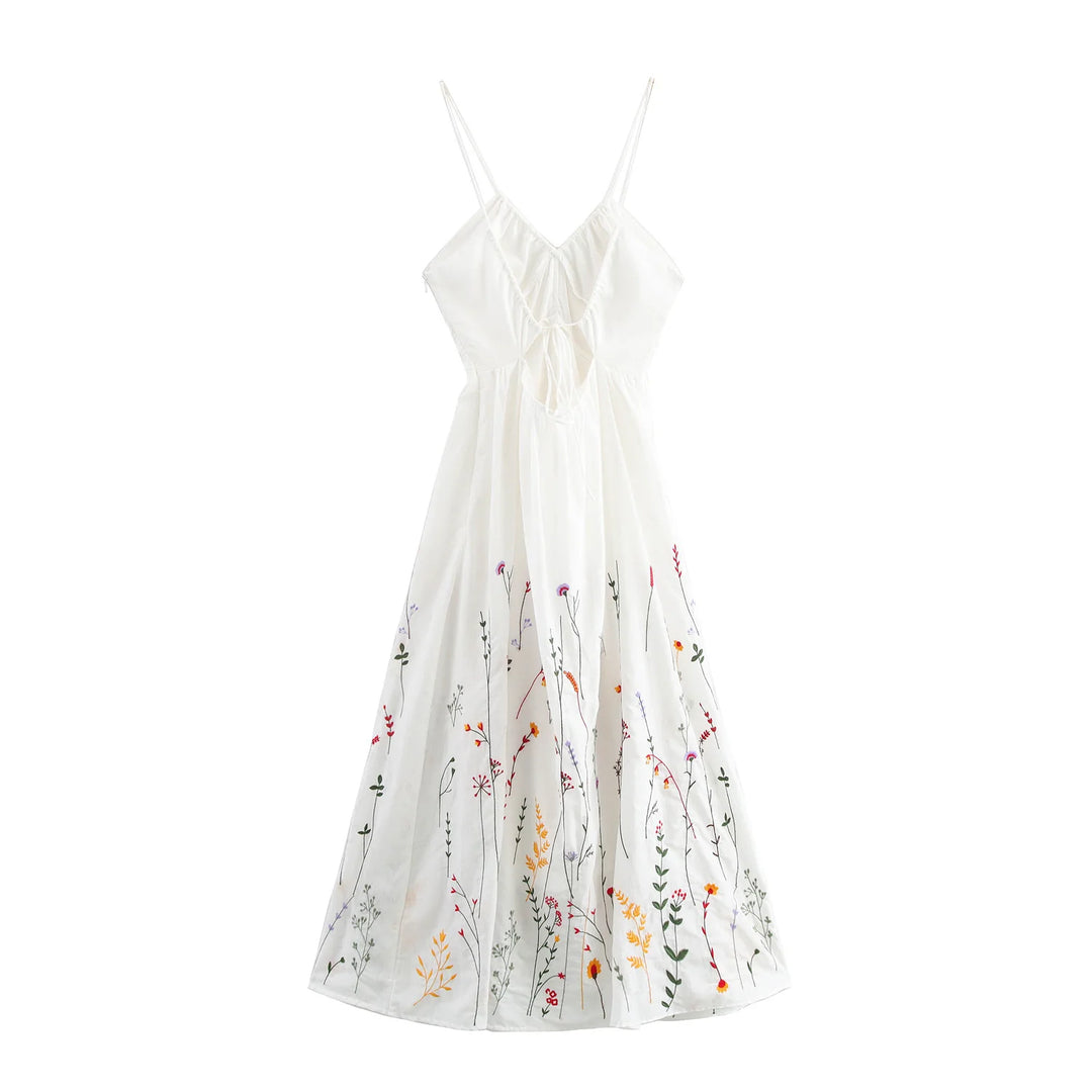 Florencia – Elegantes Weißes Blumenkleid