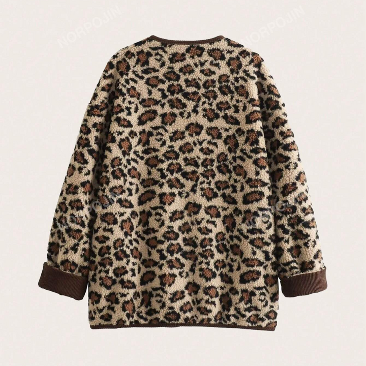 Amalya - Wintermantel mit Panther-Print